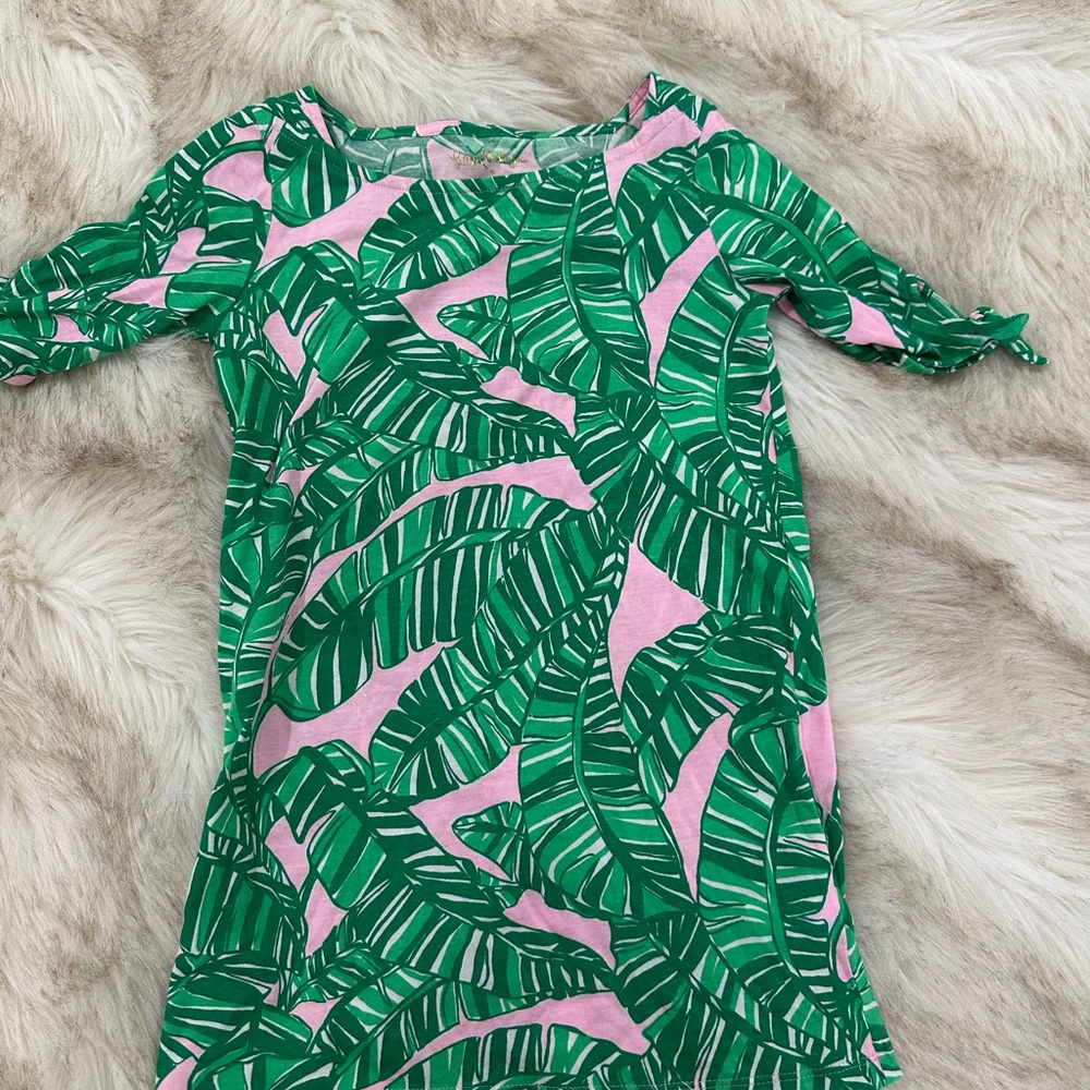 Lilly Pulitzer girls Palm print dress S Small